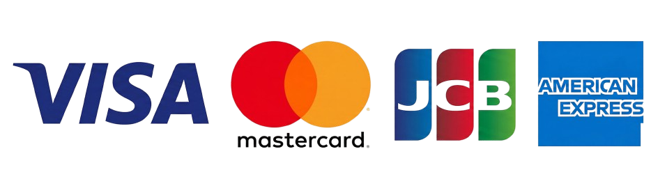VISA Mastercard JCB AMERICAN EXPRESS